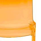 Stackable Acrylic Minimalist Plastic Dining Chair Modern Full Back Transparent Accent Side Chair for Kitchen Set of 4