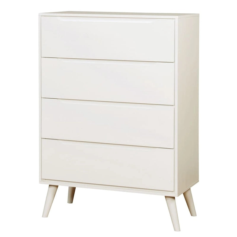 Fopp Mid-century Modern 4-Drawer Solid Wood Chest by Furniture of America