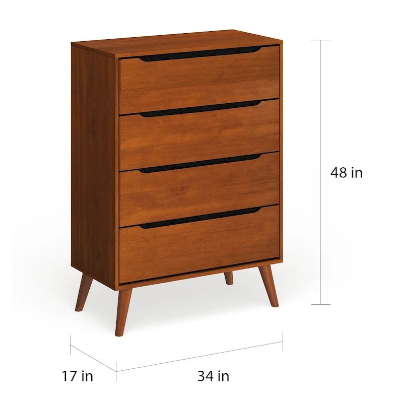 Fopp Mid-century Modern 4-Drawer Solid Wood Chest by Furniture of America
