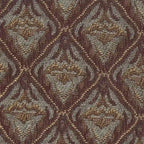 HomePop Modern Parson Blue/ Chocolate Damask Diamo - N/A