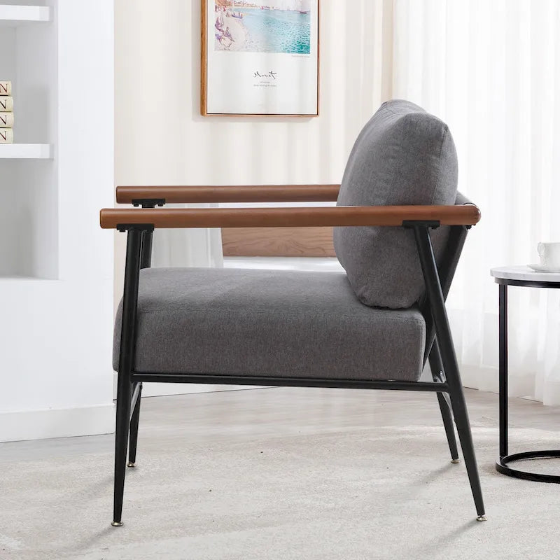 Ebello Comfy Simple Upholstered Single Armchair for Living Room