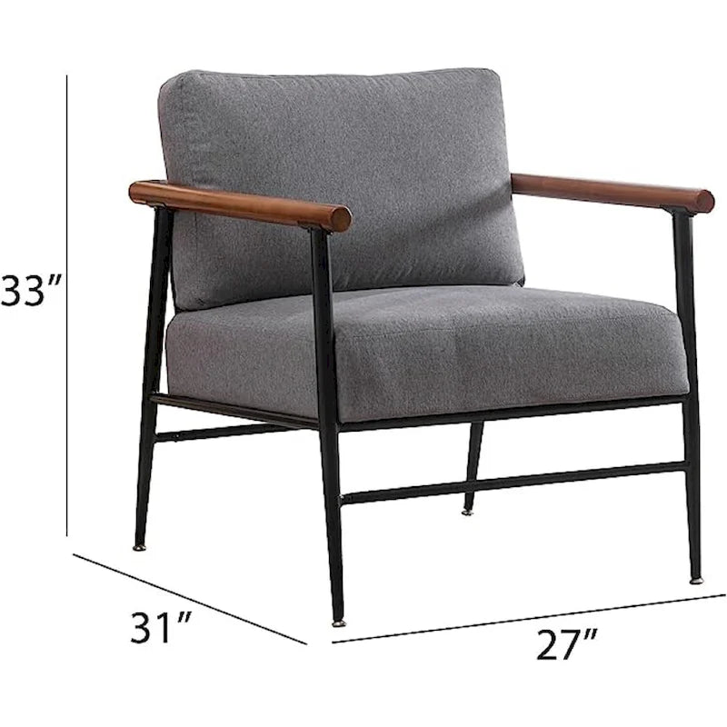 Ebello Comfy Simple Upholstered Single Armchair for Living Room