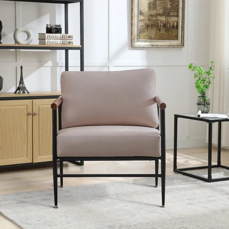 Ebello Comfy Simple Upholstered Single Armchair for Living Room