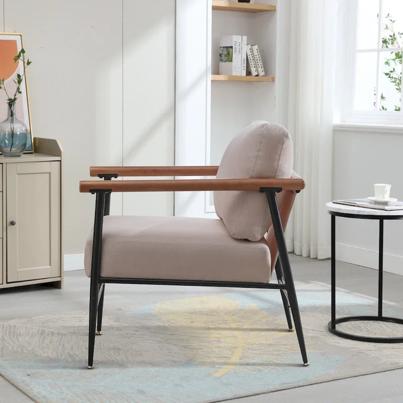 Ebello Comfy Simple Upholstered Single Armchair for Living Room