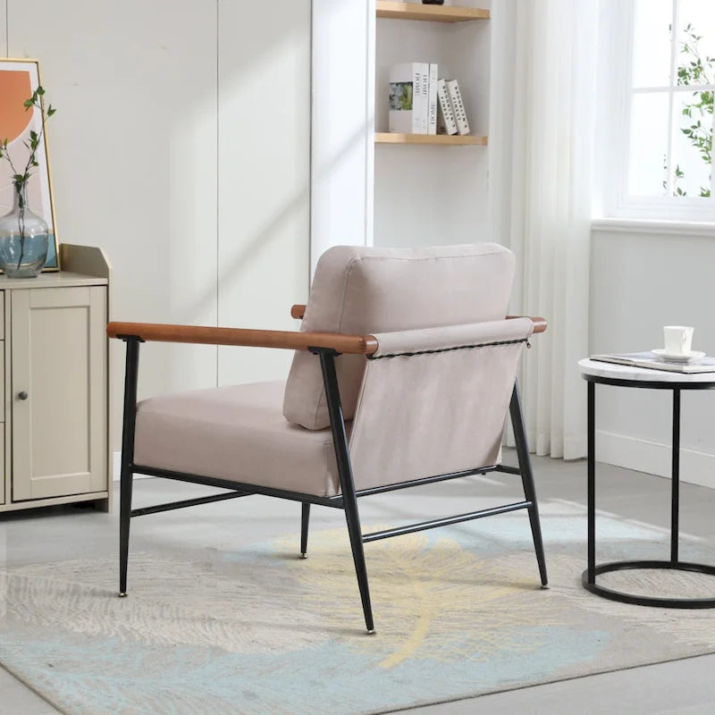 Ebello Comfy Simple Upholstered Single Armchair for Living Room