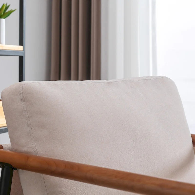 Ebello Comfy Simple Upholstered Single Armchair for Living Room