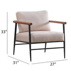 Ebello Comfy Simple Upholstered Single Armchair for Living Room