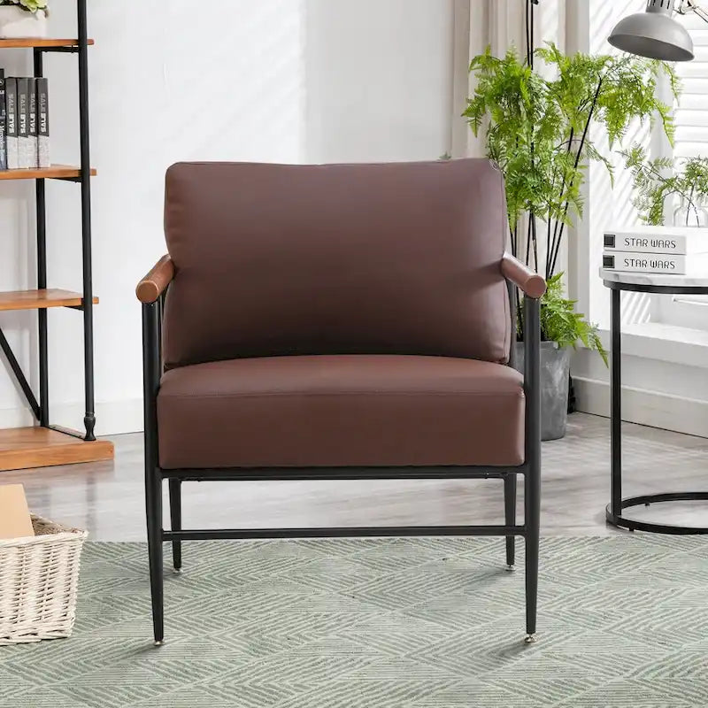 Ebello Comfy Simple Upholstered Single Armchair for Living Room