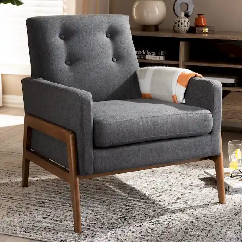 Mid-Century Lounge Chair by Baxton Studio