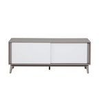 Brookside Madison Mid Century Modern TV Stand for TV's up to 65   Sliding Doors and Cable Management