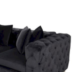 Large L-Shaped Modular Sofa, 5-Seat Velvet Sectional Couch