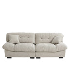 89   Suede Sectional Sofa Cloud Shape Couch for Living Room