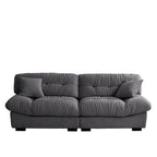 89   Suede Sectional Sofa Cloud Shape Couch for Living Room