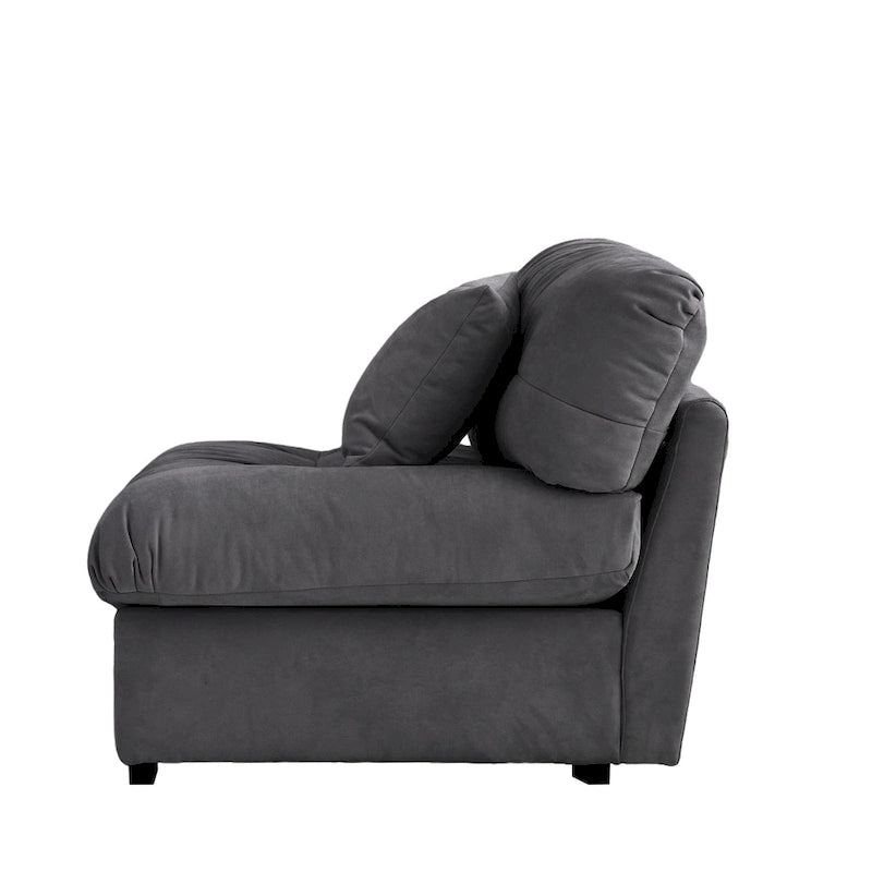 89   Suede Sectional Sofa Cloud Shape Couch for Living Room