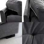 89   Suede Sectional Sofa Cloud Shape Couch for Living Room