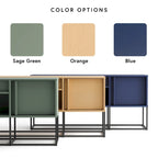 DH BASIC Modern 60-inch 16 Colors LED TV Stand with One Drawer and Metal Legs by Denhour