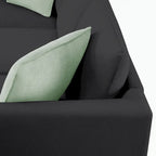 Modular Sectional Sofa with Ottoman and 3 Pillows