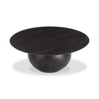 Aurelle Home Modern Solid Acacia Wood Round Base Coffee Table