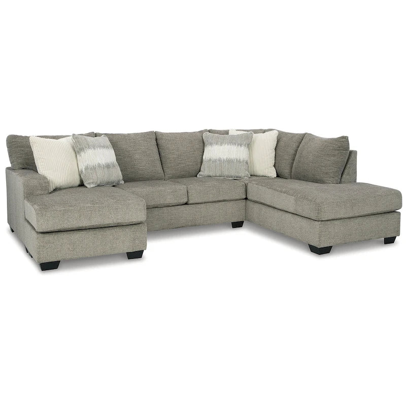 Signature Design by Ashley Creswell Gray 2-Piece Sectional with Chaise - 125  W x 87  D x 39  H