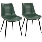 Carson Carrington Kantsjo Industrial Vintage Faux Leather Dining Chair (Set of 2)