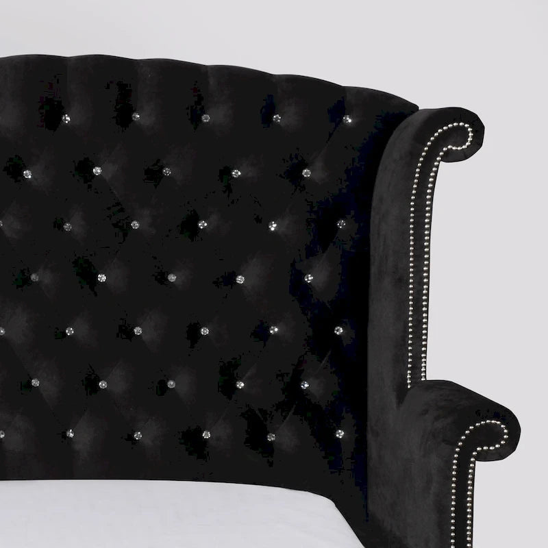 Furniture of America Iasi Modern Fabric Tufted Platform Bed