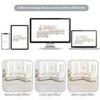 [VIDEO provided][New]93  Modern Sectional Sofa with Vertical Stripes,5-Seat Armless Couch Set with Convertible Ottomans,Various C