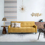 A&B Home 79-inch Mustard Large Biscuit Tufted Sofa Bed