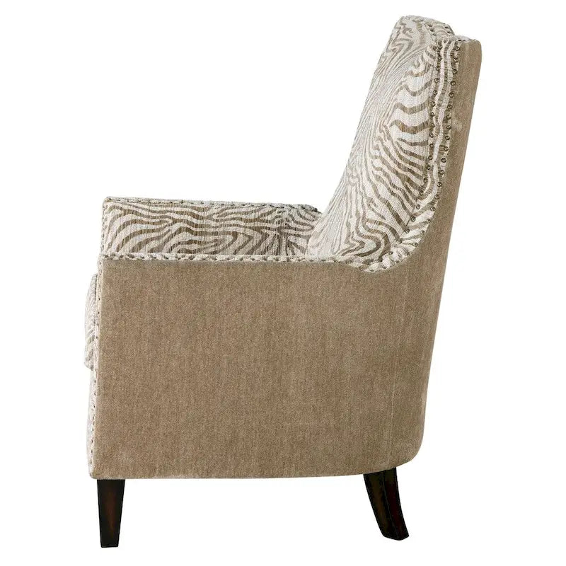 Uttermost Kiango Airy Neutrals Animal Pattern Arm Chair