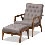 Carson Carrington Baberg Upholstered Armchair and Footstool Set