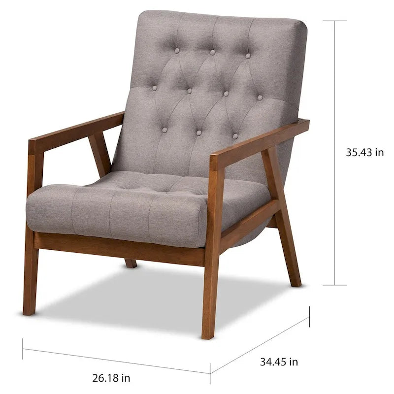 Carson Carrington Baberg Upholstered Armchair and Footstool Set