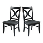 International Concepts Solid Wood Cosmo X-back Dining Chairs, Set of 2