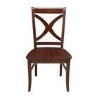 International Concepts Solid Wood Cosmo X-back Dining Chairs, Set of 2