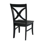 International Concepts Solid Wood Cosmo X-back Dining Chairs, Set of 2