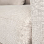 Denly Beige Fabric Slipcover w/ Double Stacked Back Cushions Sofa - 92.5  W x 38.2  D x 34.5  H