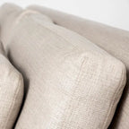 Denly Beige Fabric Slipcover w/ Double Stacked Back Cushions Sofa - 92.5  W x 38.2  D x 34.5  H