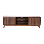 TV Stand with Adjustable Middle Shelf - Dual Soft Close Storage Doors