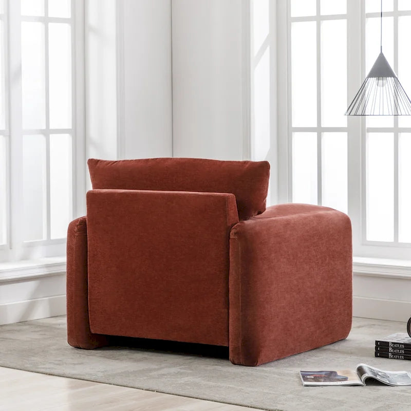 38.6'W Modern Style Chenille Oversized Armchair