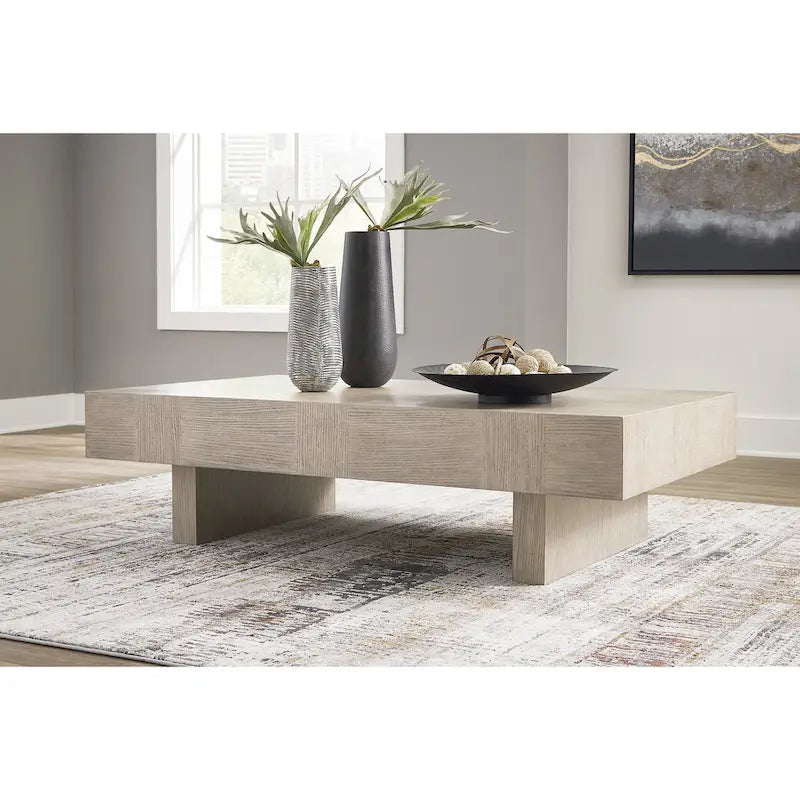 Signature Design by Ashley Jorlaina Light Grayish Brown Coffee Table - 60  W x 35  D x 16  H