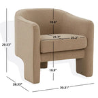 SAFAVIEH Couture Evchen Velvet Accent Chair - 30   W x 28   L x 30   H - 30Wx28Dx30H