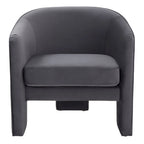SAFAVIEH Couture Evchen Velvet Accent Chair - 30   W x 28   L x 30   H - 30Wx28Dx30H