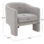 SAFAVIEH Couture Evchen Velvet Accent Chair - 30   W x 28   L x 30   H - 30Wx28Dx30H