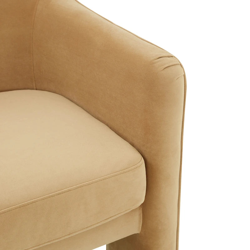 SAFAVIEH Couture Evchen Velvet Accent Chair - 30   W x 28   L x 30   H - 30Wx28Dx30H