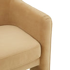 SAFAVIEH Couture Evchen Velvet Accent Chair - 30   W x 28   L x 30   H - 30Wx28Dx30H