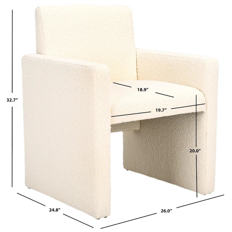 SAFAVIEH Couture Gunna Linen Arm Chair - 26   W x 25   D x 33   H - 26Wx25Dx33H