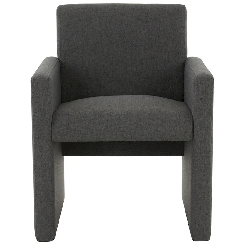 SAFAVIEH Couture Gunna Linen Arm Chair - 26   W x 25   D x 33   H - 26Wx25Dx33H