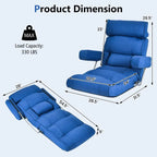 Adjustable Folding Sofa Chair with 6 Position Stepless Back - 31.5  x 28.5   x 29.5