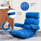 Adjustable Folding Sofa Chair with 6 Position Stepless Back - 31.5  x 28.5   x 29.5