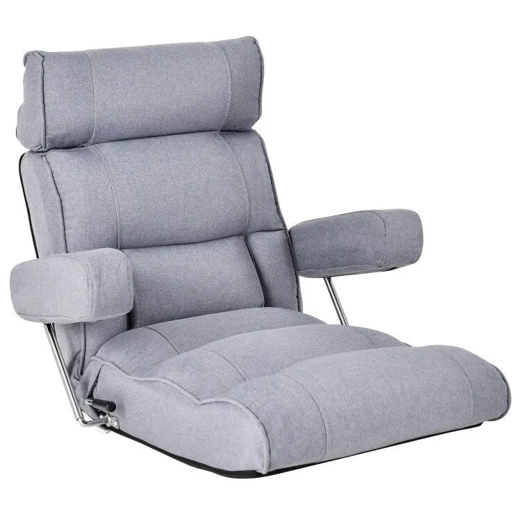 Adjustable Folding Sofa Chair with 6 Position Stepless Back - 31.5  x 28.5   x 29.5