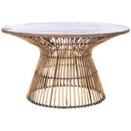 SAFAVIEH Aveline Modern Rattan Round Coffee Table - 31.5   W x 31.5   L x 17.7   H - 32Wx32Dx18H