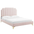 Colette King Performance Velvet Platform Bed